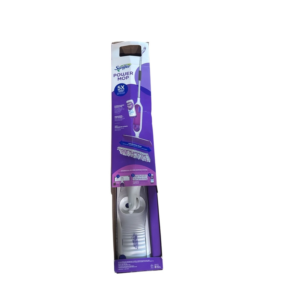 Swiffer PowerMop Multi-Surface All-In-One Mopping System Kit Purple White